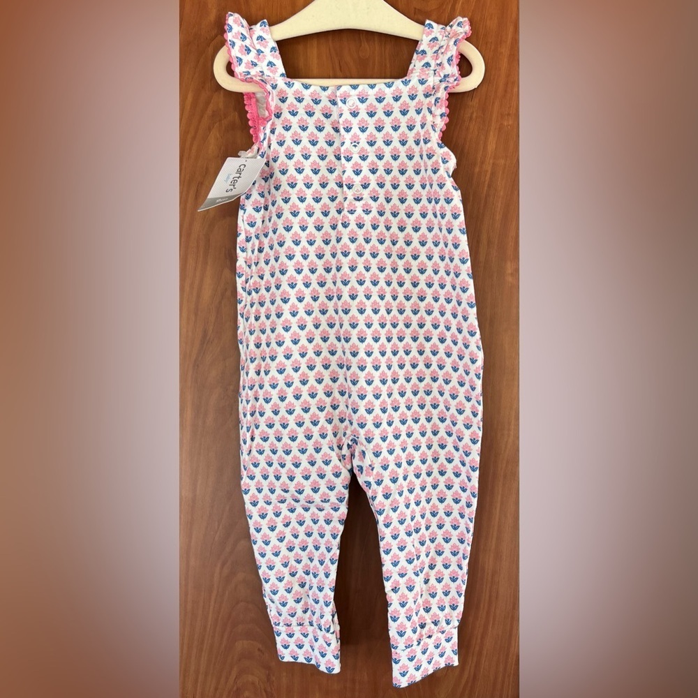 Carter’s - Baby girl flower one piece bodysuit (Size 9m) NWT - Picture 2 of 4